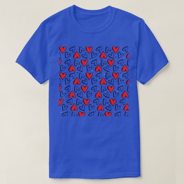 Niedlicher Valentinstag Muster 3 T-Shirt (Design vorne)