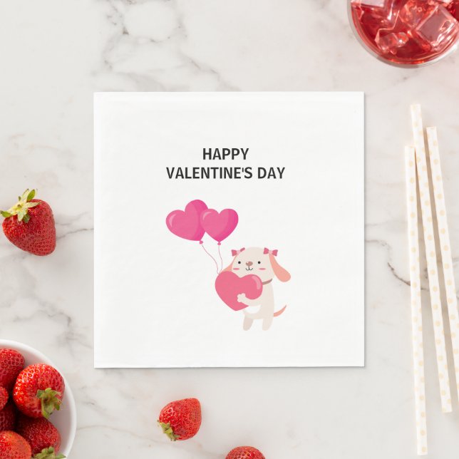 Niedlicher Valentinstag Napkins Serviette (Beispiel)