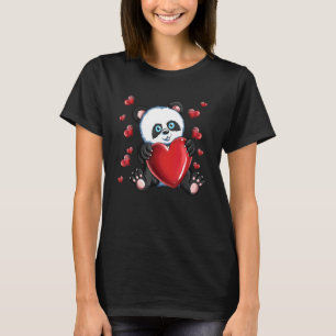 Niedlicher Valentinstag Panda mit Herzenslust in i T-Shirt