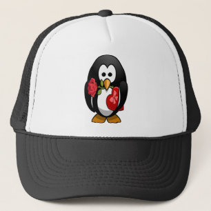Niedlicher Valentinstag Pinguin Sonniger Cartoon Truckerkappe