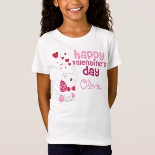 Niedlicher Valentinstag Rosa Elefant Custom Kids T-Shirt