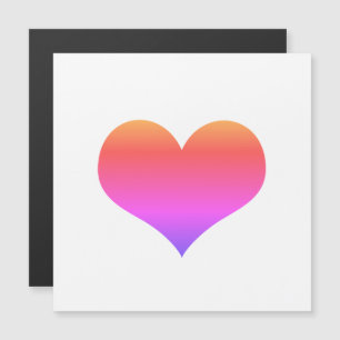 Niedlicher Valentinstag, rosa Herz, weiße Farbe Magnetkarte