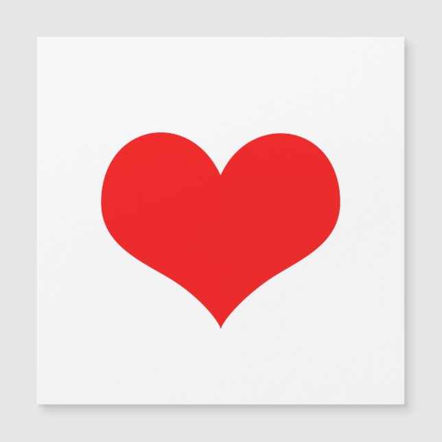 Niedlicher Valentinstag, Rotes Herz, benutzerdefin Magnetkarte (Vorderseite)