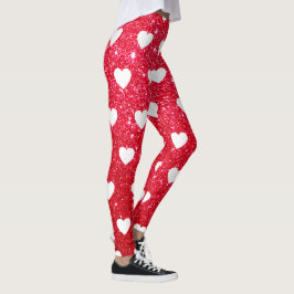Niedlicher Valentinstag Rotes Herz Leggings
