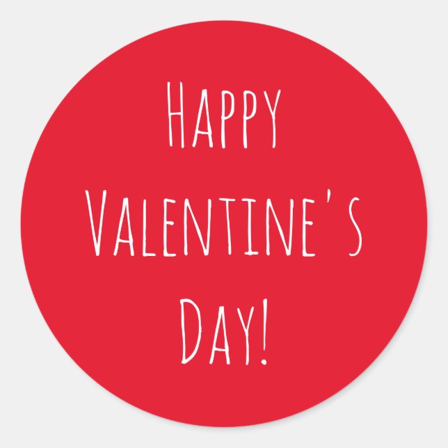 Niedlicher Valentinstag Runder Aufkleber (Vorderseite)