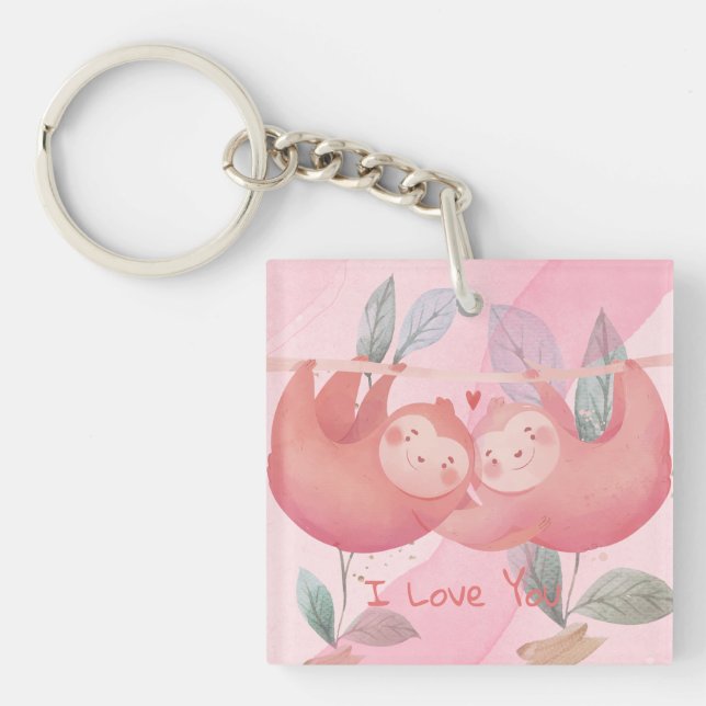 Niedlicher Valentinstag Schlüsselanhänger (Vorderseite)