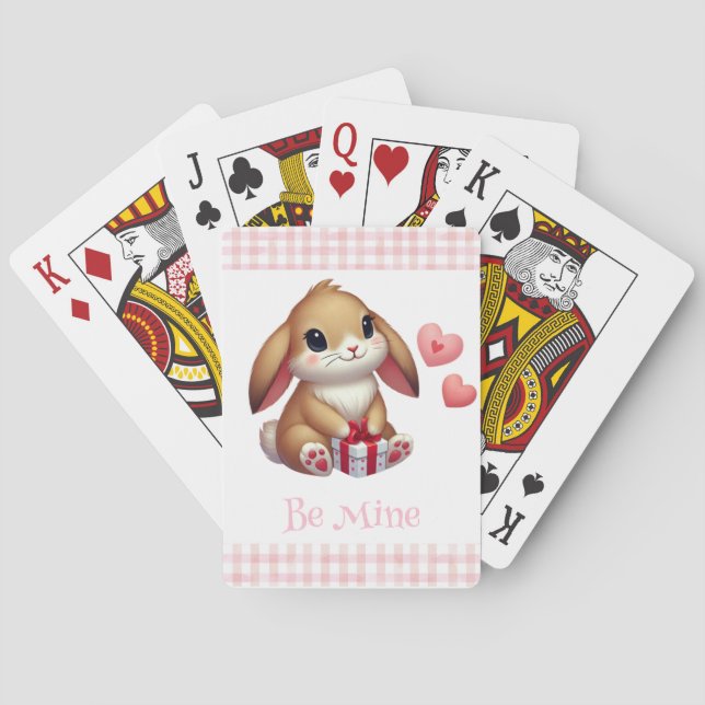 Niedlicher Valentinstag Spielkarten (Rückseite)