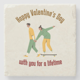 Niedlicher Valentinstag Steinuntersetzer