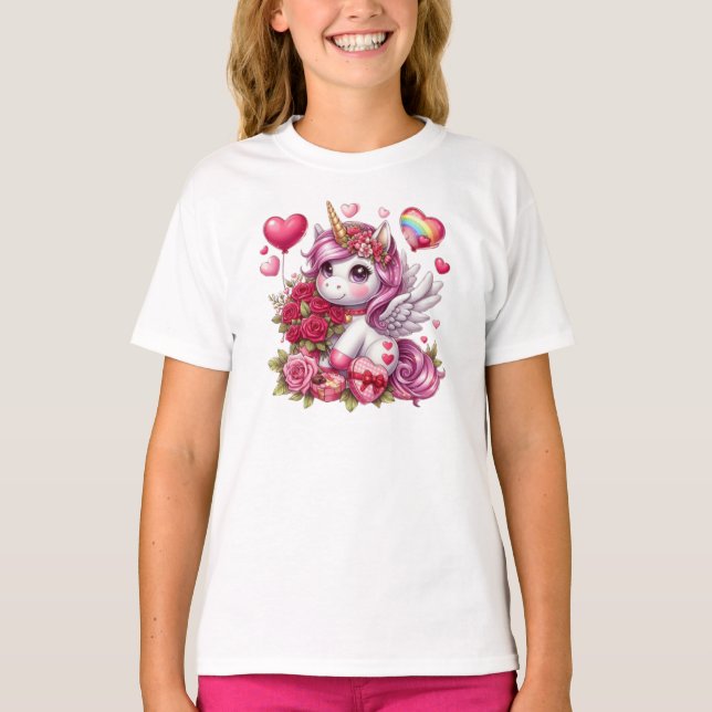 Niedlicher Valentinstag T-Shirt (Vorderseite)