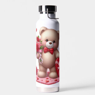 Niedlicher Valentinstag Teddybär Trinkflasche