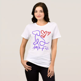 Niedlicher Valentinstag Tri-Blend Shirt