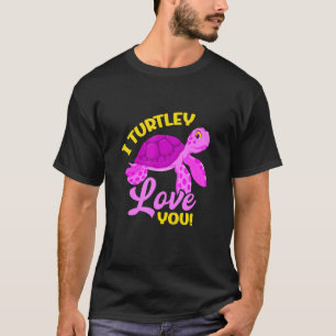 Niedlicher Valentinstag Turtle I Turtley Liebe Val T-Shirt