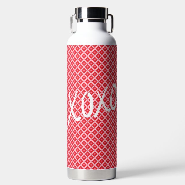 Niedlicher Valentinstag XOXO Trinkflasche (Vorderseite)