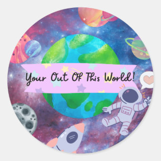 Niedlicher Valentinsticker Runder Aufkleber