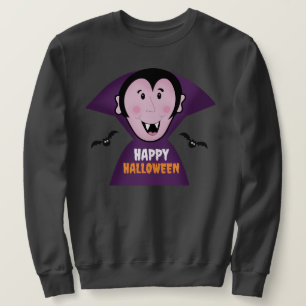 Niedlicher Vampir mit Fledermäusen Dracula Hallowe Sweatshirt