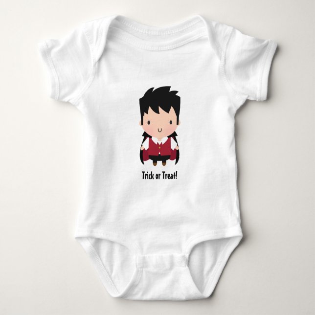 Niedlicher Vampirjunge, Baby Halloween Strampler (Vorderseite)