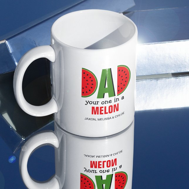 Niedlicher Vater "Dein in einem Melon" | Kindernam Kaffeetasse (Von Creator hochgeladen)