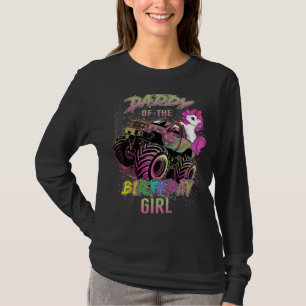 Niedlicher Vater eines Monster Truck Girls Geburts T-Shirt