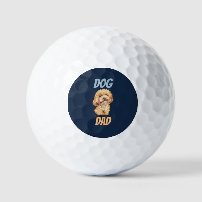 Niedlicher Vater Golfball (Vorderseite)