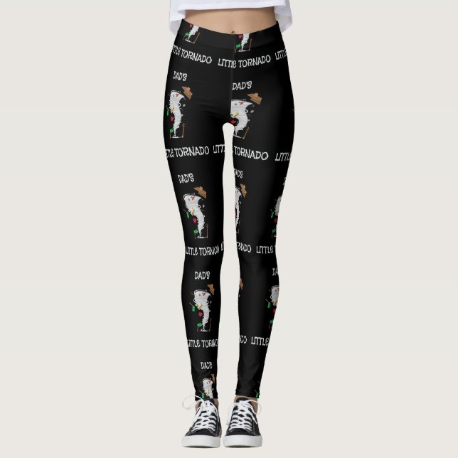 Niedlicher Vater kleiner Tornado für Tornado-Kinde Leggings (Vorderseite)