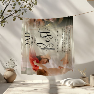 Niedlicher "VATER" Sie sind die besten Fotos Name  Fleecedecke