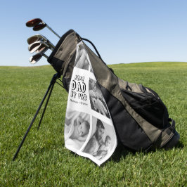Niedlicher Vatertag Foto Collage Golf Handtuch