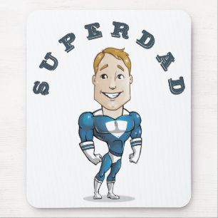 Niedlicher Vector Super Vater Mousepad