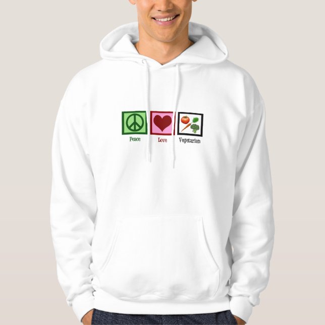 Niedlicher Vegetarier Hoodie (Vorderseite)