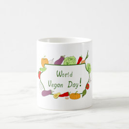 Niedlicher Vegetarier Tag Minimalistisch Romantisc Kaffeetasse