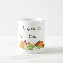 Niedlicher Vegetarier Tag Minimalistisch Romantisc Kaffeetasse