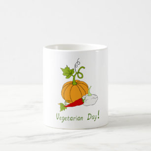 Niedlicher Vegetarier Tag Minimalistisch Romantisc Kaffeetasse