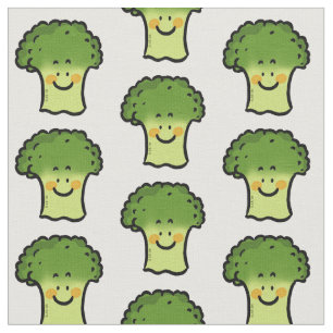 niedlicher Veggiebrokkoli-Cartoon Stoff