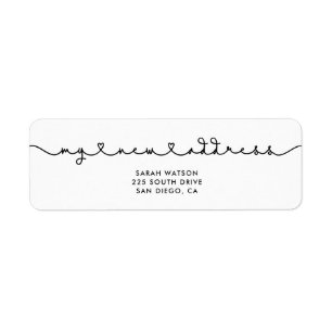 Niedlicher verbindender Schriftart Meine neue Adre