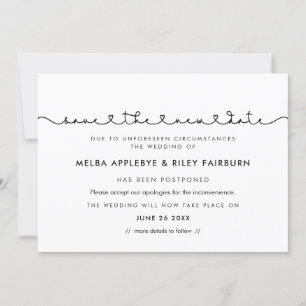 Niedlicher verbindender Schriftart Rette die neue  Einladung