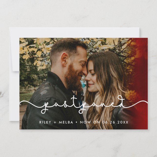 Niedlicher verbindender Schriftart Zurückgestellt  Ankündigung (Vorderseite)