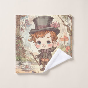 Niedlicher Verrückter Hatter Whimsical Wunderland Badhandtuch Set