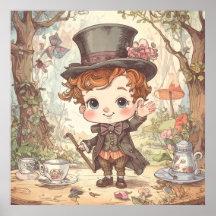 Niedlicher Verrückter Hatter Whimsical Wunderland 