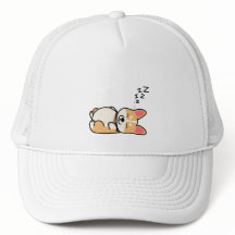Niedlicher verschlafener Corgi-Hundliebhaber Hut m
