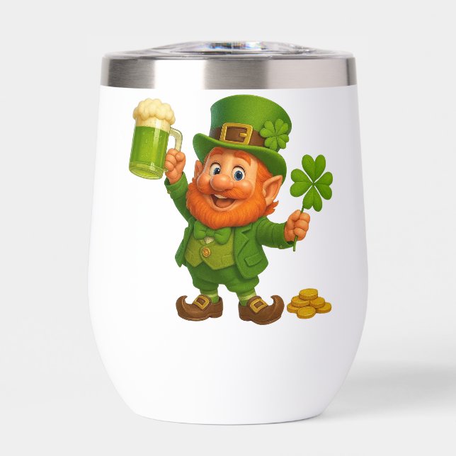 Niedlicher/verspielter Leprechaun St. Patrick's Da (Vorderseite)