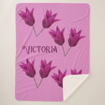 Niedlicher viktorianischer Name Tulpe Blume Decke