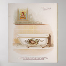 Niedlicher Viktorianischer Vintager Badewanne Cher