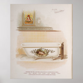 Niedlicher Viktorianischer Vintager Badewanne Cher Poster