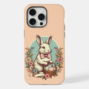 Niedlicher, vintage Osterhase/Ei/Korb iPhone 15 Pro Max Hülle