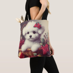 Niedlicher Vintager Bichon Frisé Malerei