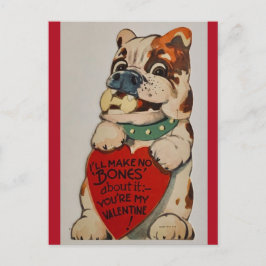 Niedlicher Vintager Bulldogge in den 50er Jahren Postkarte
