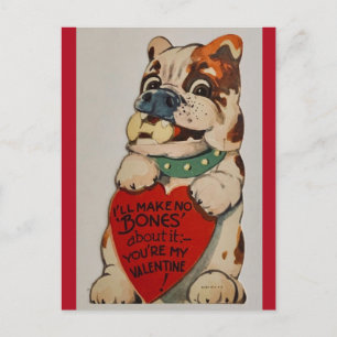 Niedlicher Vintager Bulldogge in den 50er Jahren Postkarte