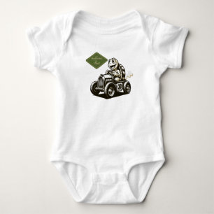 Niedlicher Vintager Cartoon Schildkrötenläufer Tri Baby Strampler