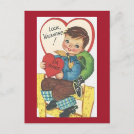 Niedlicher Vintager Cowboy in den 50er Jahren Postkarte