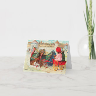 Niedlicher Vintager Erntedank Feiertagskarte
