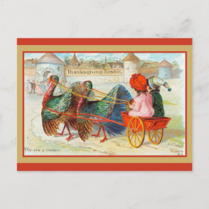 Niedlicher Vintager Erntedank Stadt Türkei Postkarte